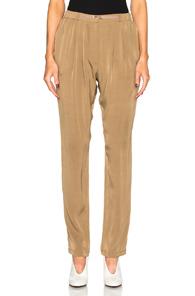 Lanvin Silk Trousers In Brown