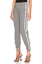 Norma Kamali Side Stripe Jog Pant In Grey
