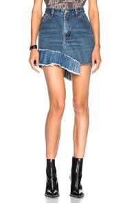 Icons Ruffle Skirt In Blue