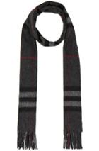 Burberry Prorsum Giant Check Cashmere Scarf In Gray,checkered & Plaid