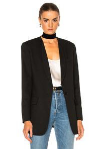Smythe Skinny Lapel Blazer Jacket In Black