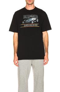 Vetements Car Hotline Tee In Black