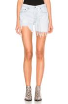 Off-white Real Ripped Denim Shorts In Blue