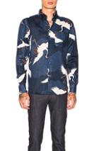 Naked & Famous Denim Easy Shirt In Blue,animal Print