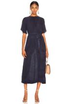 Raquel Allegra Reversible Flutter Sleeve Dress In Blue,ombre & Tie Dye