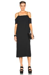 T By Alexander Wang Off Shoulder Dress In Black