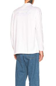 Martine Rose Classic Funnel Neck Long Sleeve Tee In White