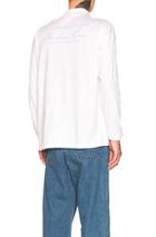 Martine Rose Classic Funnel Neck Long Sleeve Tee In White