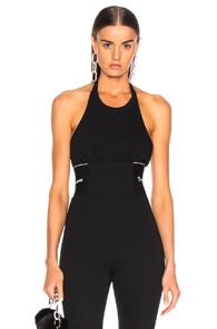 T By Alexander Wang High Twist Halter Top In Black