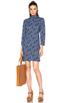 A.p.c. Lydie Dress In Mosaic & Paisley,blue