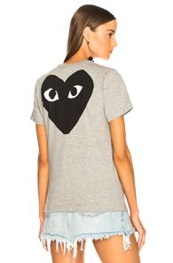 Comme Des Garcons Play Logo In Gray