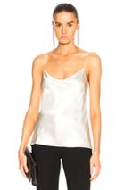 Galvan Satin V Neck Camisole Top In Metallics
