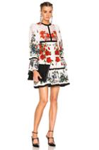 Alexander Mcqueen Printed Dress In Floral,red,white