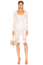 Jonathan Simkhai Lace Bustier Bodysuit Dress In White