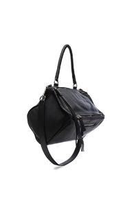 Givenchy Medium Leather With Braided Details Pandora In Black