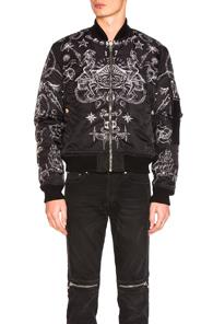 Givenchy Printed Bomber Jacket In Black