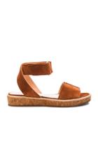 Raquel Allegra Suede Karen Sandals In Brown