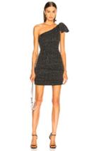 Redemption One Shoulder Dress In Black,metallics