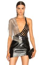 Fannie Schiavoni Scale And Mesh Top In Metallics
