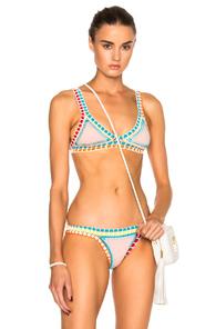 Kiini Luna Bikini Top In Pink,blue,abstract