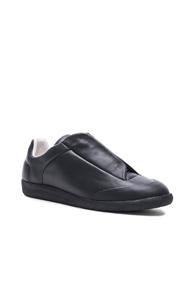 Maison Margiela Calfskin Future Low Top Sneakers In Black