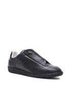 Maison Margiela Calfskin Future Low Top Sneakers In Black