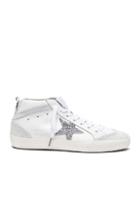Golden Goose Leather Mid Star Sneakers In White