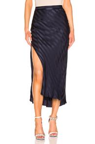 Michelle Mason Asymmetrical Skirt In Blue,stripes