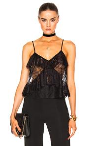 Michelle Mason Flutter Cami In Black