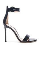 Gianvito Rossi Leather Ankle Strap Heels In Black