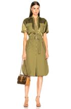 Sies Marjan Mila Satin Pocket Dress In Green