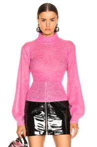 Nicholas Fine Mohair Blouson Top In Pink