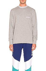 Aime Leon Dore Ribbed Collar Sweatshirt In Gray