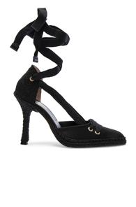 Castaner X Manolo Blahnik Satin By Night Espadrille Heels In Black