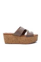 See By Chloe Leather Dania Wedge Sandals In Neutrals