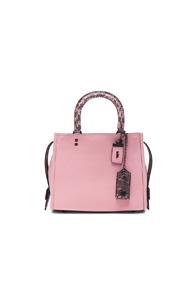 Coach 1941 Colorblock Snake Rogue Bag In Pink,animal Print