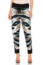 Baja East Cashmere Jacquard Pant In Abstract,black,blue,green,white