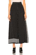 Stella Mccartney Silk Polka Dot Trousers In Black,stripes,geometric Print