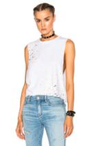 Amiri Shotgun Cropped Muscle Tank Top In White