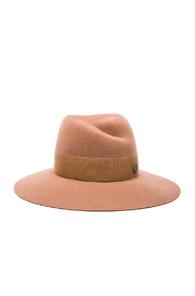 Maison Michel Virginie Large Brim Hat In Neutrals,brown