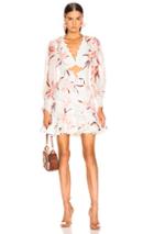 Zimmermann Corsage Bauble Mini Dress In Floral,pink,white