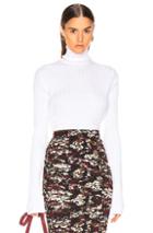 Victoria Beckham Polo Neck Top In White