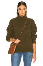 Victoria Beckham Alpaca Sweater In Green