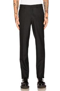 Comme Des Garcons Homme Plus Wool & Silk Trousers In Black,checkered & Plaid