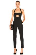 Michelle Mason Cut Out Bandeau Halter Jumpsuit In Black