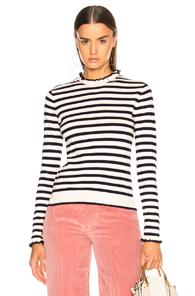 Ulla Johnson Leda Sweater In Blue,stripes,white
