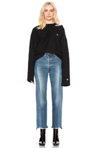 Vetements X Champion Cut Out Neckline Sweatshirt In Black