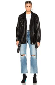 Acne Studios Myrtle Leather Jacket In Black