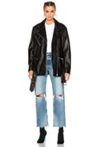 Acne Studios Myrtle Leather Jacket In Black