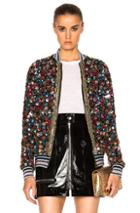 Maison Margiela Embroidered Bomber Jacket In Abstract